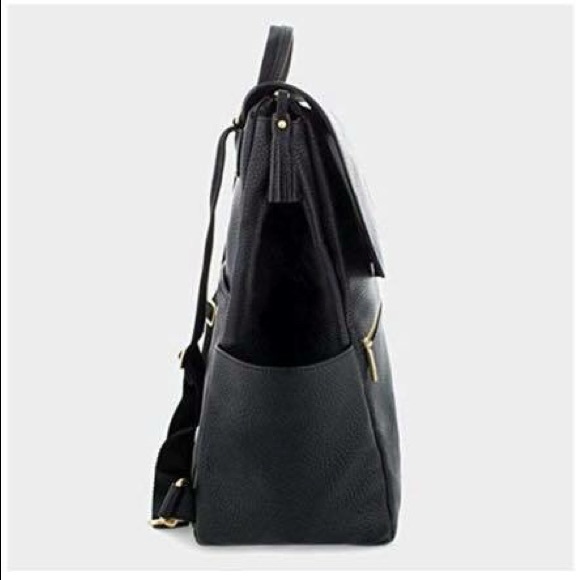 Freshly Picked black leather diaper bag - Picture 4 of 7